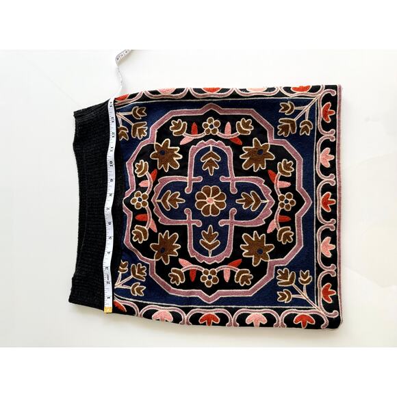ZARA W&B Collection  mini skirt Tapestry Embroidered Multicolored, Boho  S - Picture 5 of 8
